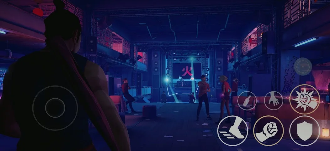 Official Sifu mobile nightclub screenshot with touch controls.
